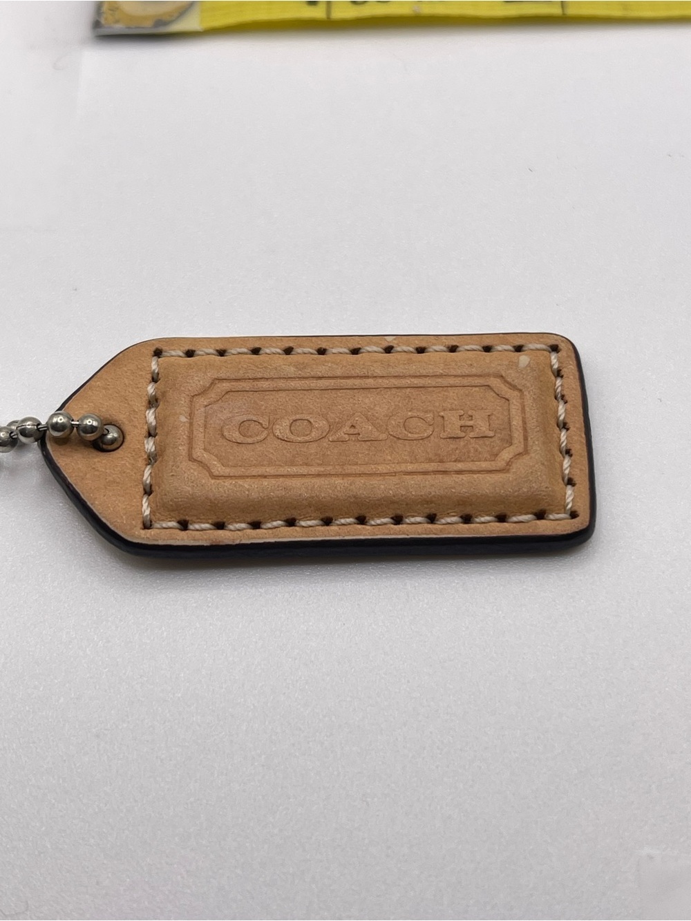 Coach Vachetta Leather Hang Tag Natural Tan